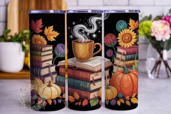 Autumn Cozy Books 20oz Tumbler Wrap