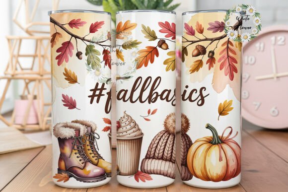 Autumn Essentials Watercolor Tumbler