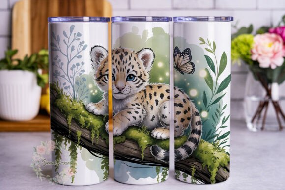 Baby Big Cat Forest 20oz Tumbler Wrap