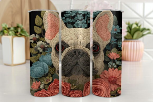 Bulldog Dog Tumbler Wrap Seamless