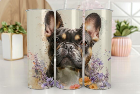 Bulldog Skinny Tumbler with Straw