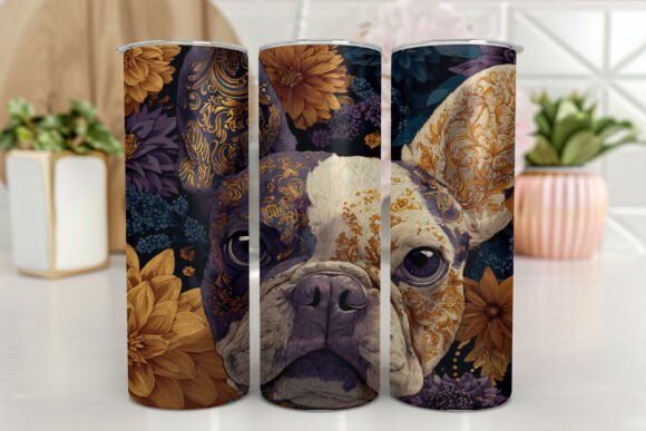 Bulldog Tumbler Wrap 20 Oz Skinny