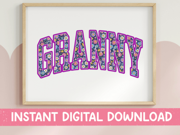 Floral Granny Arched SVG PNG