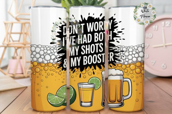 Funny Booster Shots 20oz Tumbler Wrap