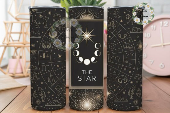 Gold Celestial Tarot 20oz Tumbler Wrap