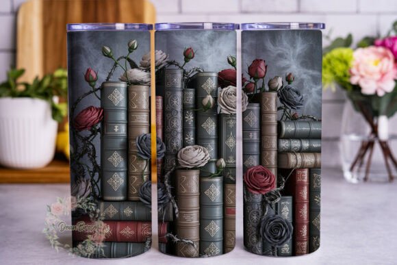 Gothic Rose Book 20oz Tumbler Wrap