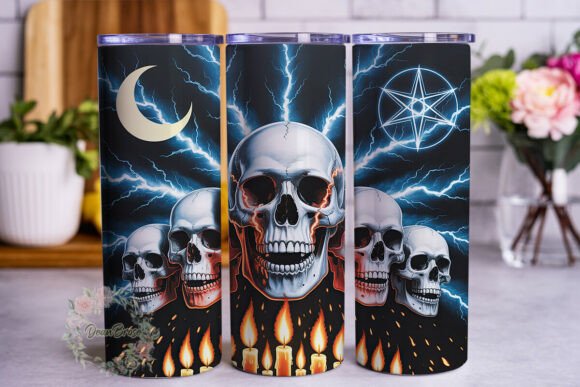Gothic Skulls Lightning 20oz Tumbler