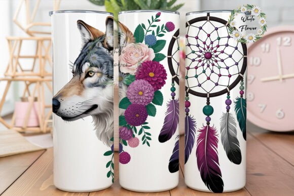 Mystical Wolf Dreamcatcher 20oz Tumbler
