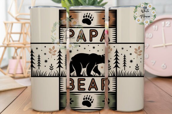 PAPA BEAR Nature Scene 20oz Tumbler Wrap