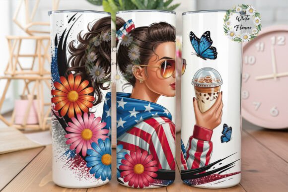 Patriotic Babe Coffee 20oz Tumbler Wrap