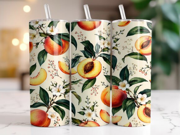 Peach Blossom Fruit Botanical Tumbler