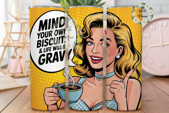 Retro Pinup Gal 20oz Tumbler Wrap
