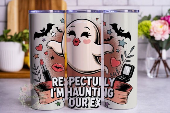 Sassy Ghost Ex Tumbler Wrap PNG