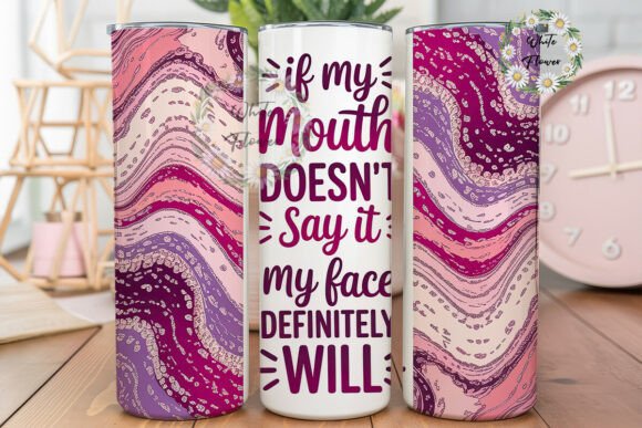 Sassy Quote Pink Marble 20oz Tumbler