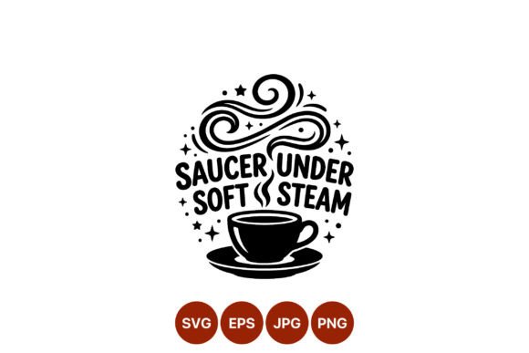 Saucer Under Steam Coffee Cup Vector