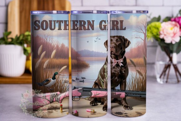 Southern Girl Camo Dog Shotgun Tumbler