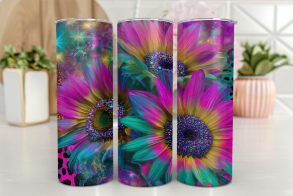 Sunflowers Tumbler Designs Glitter