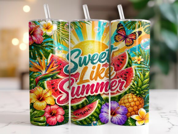 Sweet Like Summer Tropical Tumbler Wrap