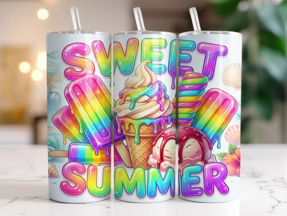 Sweet Summer Popsicle Ice Cream Tumbler