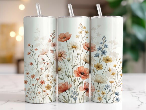 Wildflower 20oz Tumbler Wrap Sublimation